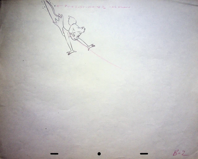 Peter Pan Peanut Butter 1956 Hand Drawn BILL PEET Production TINKERBELL Pencil Peter Pan Peanut Butter 1956 Hand Drawn BILL PEET Production TINKERBELL Pencil
