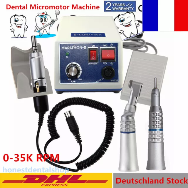 Dental Dentaire Lab Marathon Micromotor Micromoteur N3 +2PC 35K RPM pièce à main