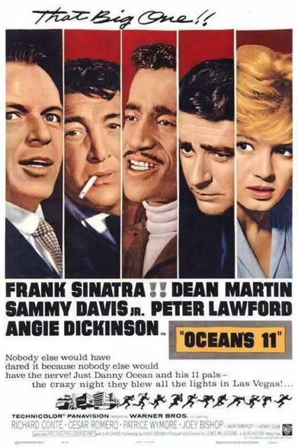 399675 Oceans Film Frank Sinatra Dean Martin Sammy Davis Jr WALL PRINT POSTER UK