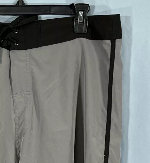 TEAL COVE Men's GRAY Stretch Knit UNLINED Pocket SWIM TRUNKS Board Shorts Sz 36 2