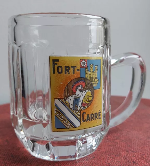 Biere Fort Carre Ancienne Chope Pub Bistrot Brasserie Verre Plaque Tole Carton