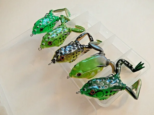 5 JBVALU FLOATING Silicone Topwater Frog Fishing Lures, Soft Body - USA  Ship💎 $8.99 - PicClick