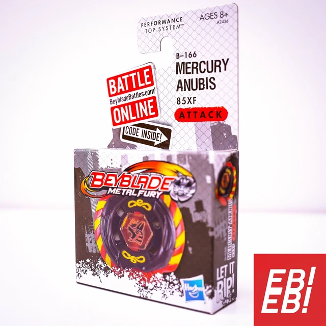 BEYBLADE HASBRO RARE Mercury Anubis Brave Ver. Metal Fusion 4D Fury Fight Burst