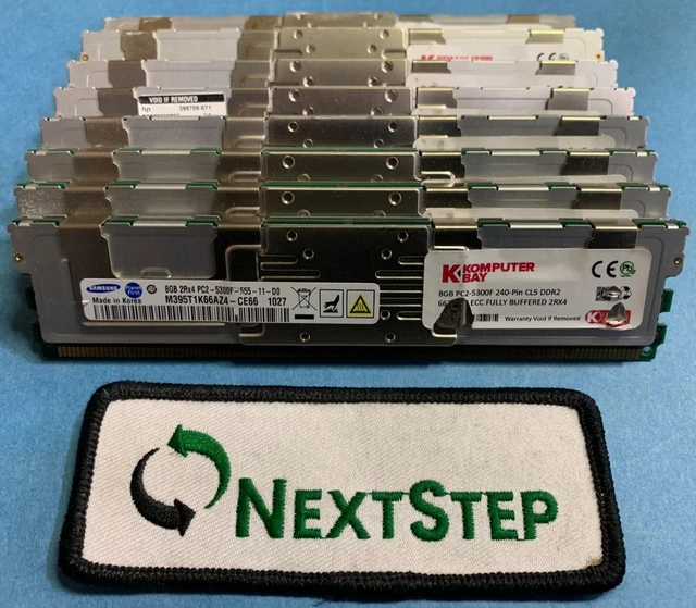 Samsung 8GB 2Rx4 PC2-5300F ECC Buffered Server Memory RAM - M395T1K66AZ4-CE66