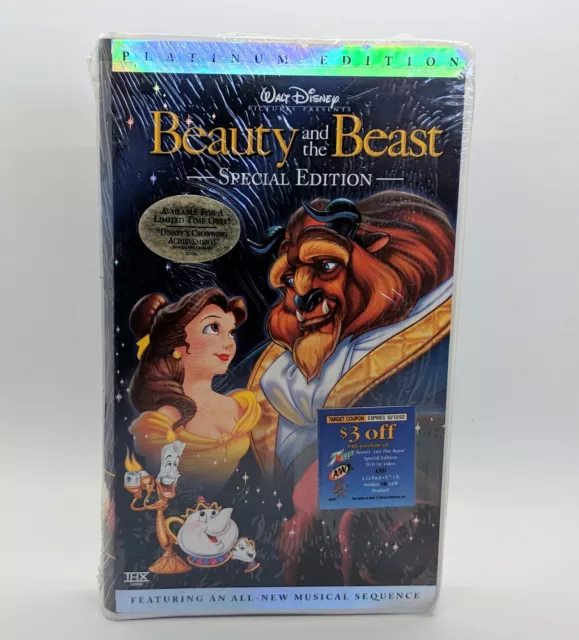 Beauty and the Beast VHS 2002 Platinum Edition Brand New Factory Sealed Rare