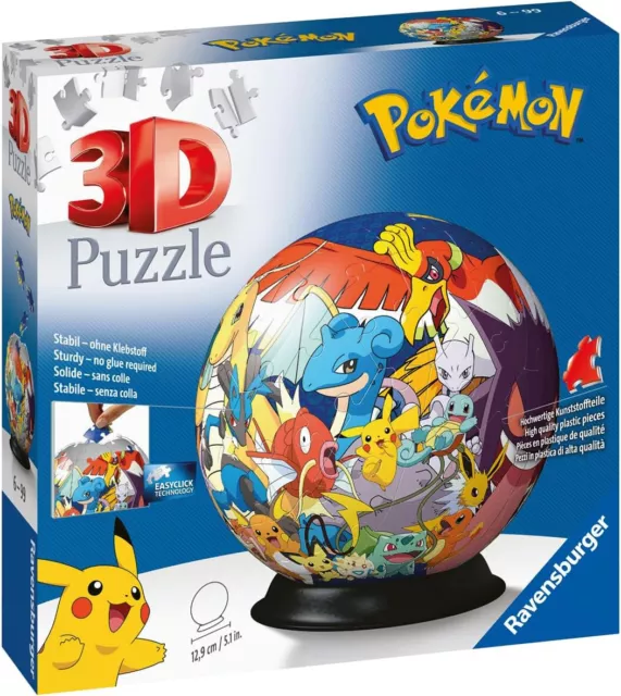 puzzle 3D POKEMON Ravensburger 72 pièces support inclus