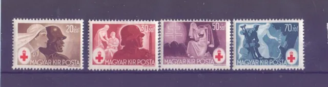Briefmarken Ungarn 1944, Rotes Kreuz, Mi. Nr. 749-752, postfrisch
