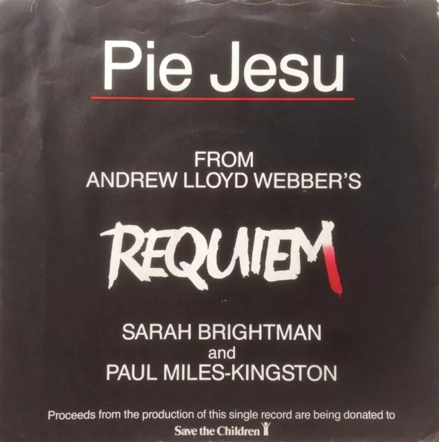 Sarah Brightman - Pie Jesu (HMV 1985) 7" vinyl single VG/VG