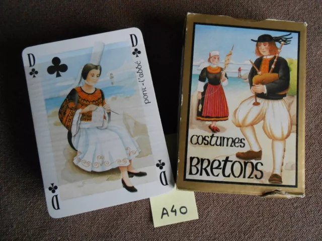 ♣️ Ancien jeu de cartes : Costumes Bretons