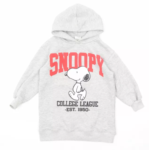Felpa con cappuccio pullover in poliestere grigio Zara per ragazzi taglia 6 anni pullover - Snoopy