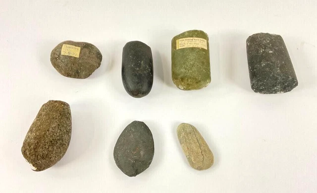 Antiqued Native American Indian Stone Artifact Tools Salish CA Pacific NW Tribes