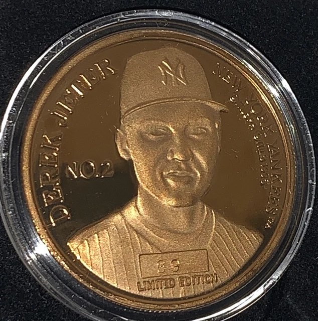 1999 Derek Jeter ￼ENVIROMINT BRONZE COIN, #89 of 1,999 W/ COA And Box “Rare”