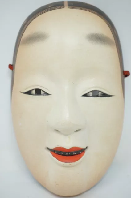 Japanese Noh Mask Fukai Made of Wood & Hand Carved Vintage from Japan 0501D3