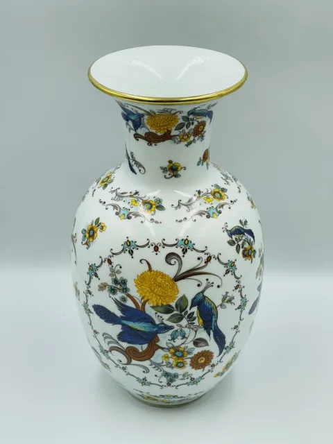 Royal Porzellan Porcelain Bavaria Vase 28cm White Gold Flowers Birds KPM Germany 3