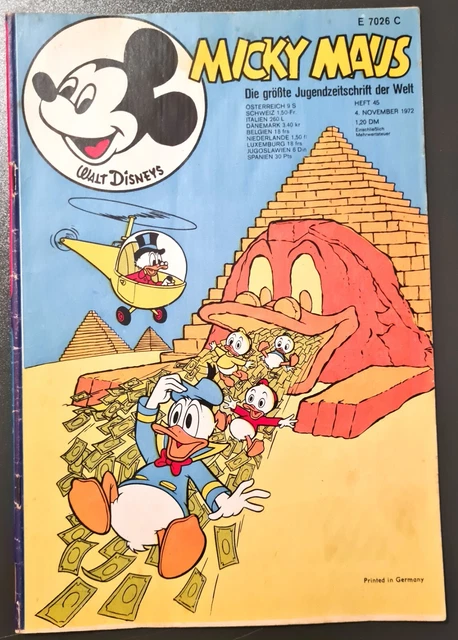Micky Maus Comic Heft Nr.45 mit SB+GS 1972 Z 2 (257