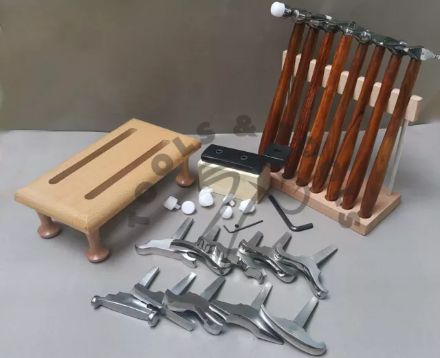 8 Martillos De Textura 10 Estacas En Miniatura Diseño Formación Joyería Metal Repousse 3