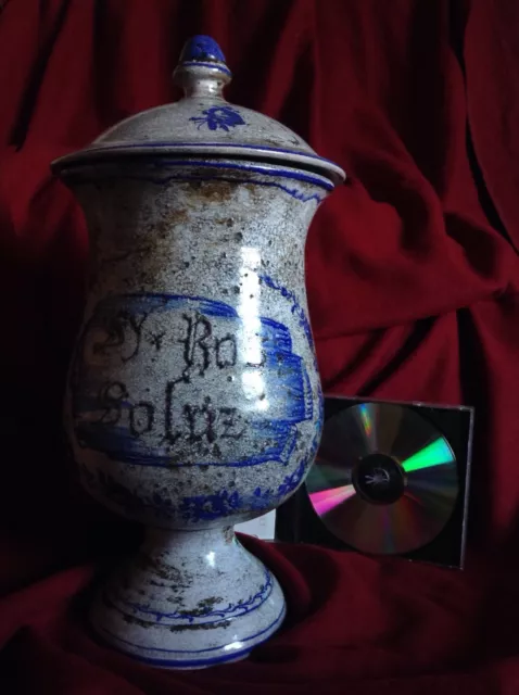 Albarello Apothecary Blue POTTERY PORCELAIN MAJOLICA ITALY HANDPAINTED FAIENCE