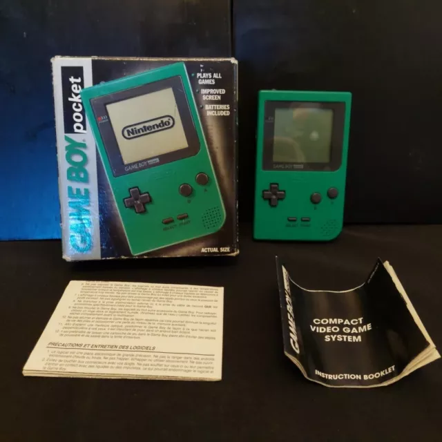 Nintendo Game Boy Pocket Green MGB-001 Console System Box CIB Complete TESTED !