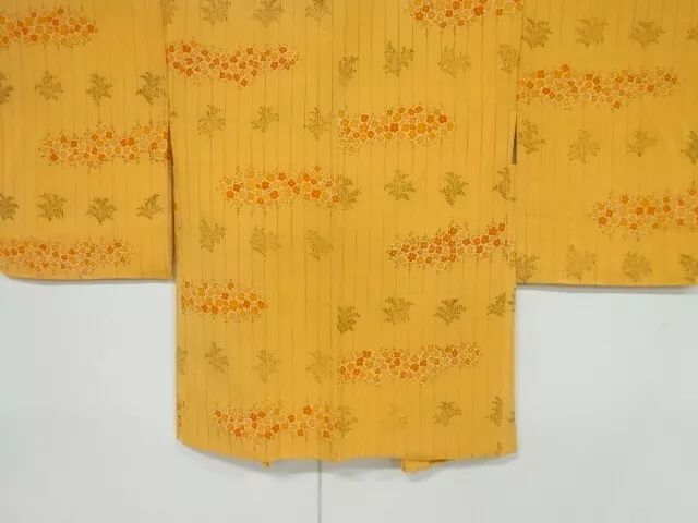 39579# Japanese Kimono / Haori / Stripe & Flower