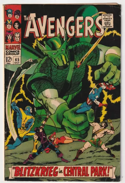 Avengers #45 (Marvel Comics 1967) FN- Hercules Joins Team Iron Man Thor