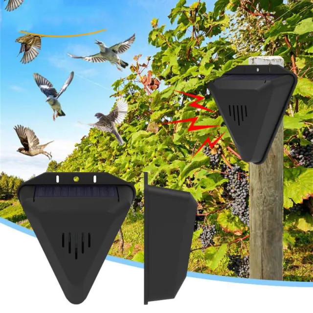 Solar Alarm Bird Repeller Animal Repellent Outdoor Yard Drive Away Wild Animals