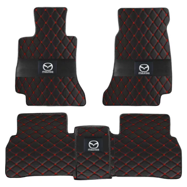 For Mazda All Models Front Rear Car Mats Custom Carpets Leather Pads All Weather