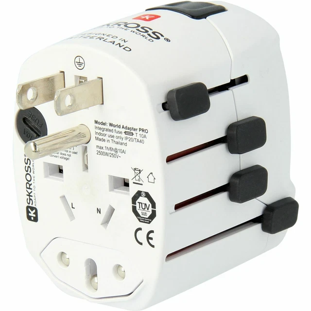 Adaptateur de voyage SKROSS Universel avec prise 16A