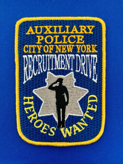 New York NYC NY NYPD Auxiliary Police-Recruitment Drive Participation Patch