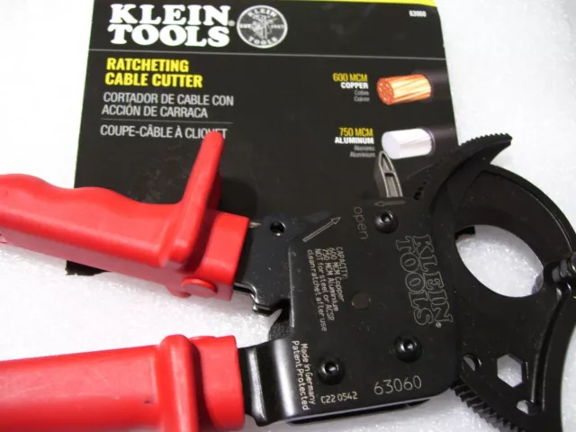 NEW Klein Tools 63060 Ratcheting Cable Cutter