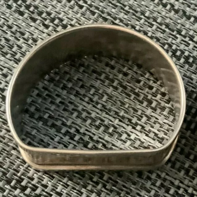 Antique English Sterling Silver Napkin Ring "A" intial engraving d. 1933 2