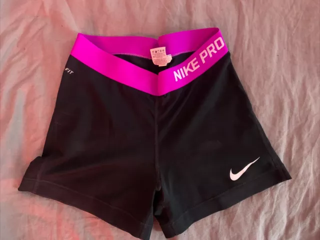 Women's Nike Pro 3" Dri-FIT Training Shorts Medium Black Magenta