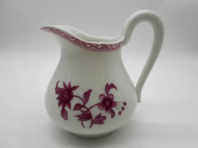 ( 02 ) Magnifique Pot A Lait / Pichet Aux Fleurs Roses En Porcelaine De Limoges