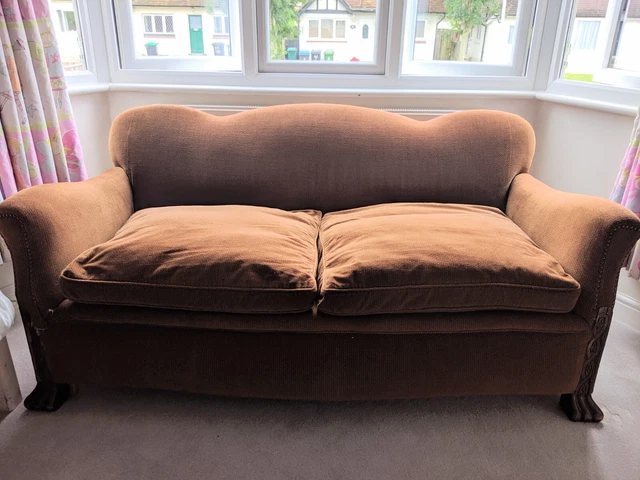 Vintage antique sofa late Victorian early Edwardian art deco REDUCED