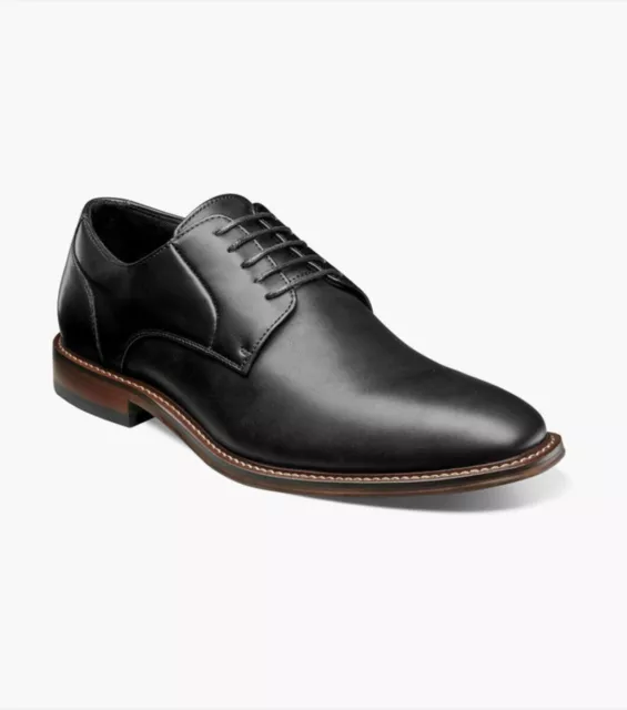 STACY ADAMS Mens 9M Marlton Plain Toe Oxford Black Style 25490 ** 2