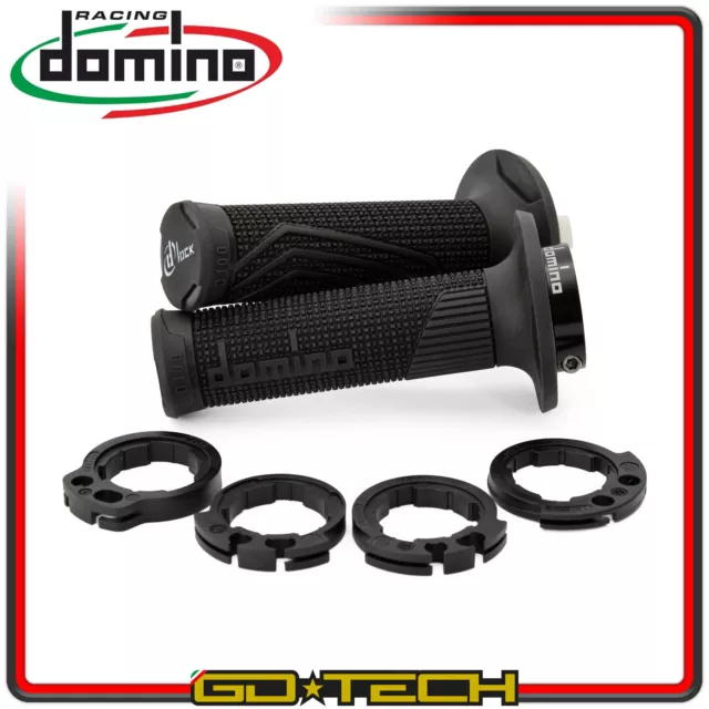 Handgriffe Domino D100 Verschluss On Motorrad Cross Enduro 4T Schwarz Off Road