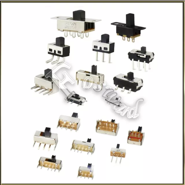 100 Stück Mini-Schiebeschalter 1P2T, 3 Pin, 0,5A/50V DC, Rastermaß 2,54 Mm – Vertikal Für PCB & DIY-Projekte