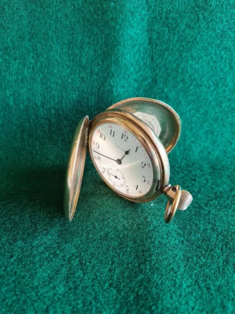 Waltham 1900 Full Hunter gold pocket watch