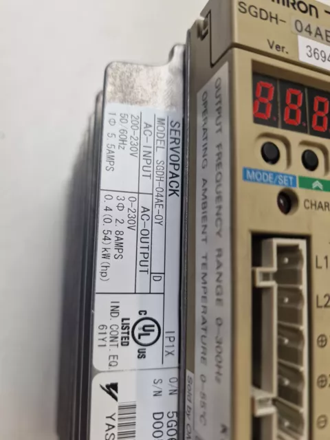 SGDH-04AE-0Y Omron Servopack SERVO DRIVER SGDH04AE0Y (INB20090)