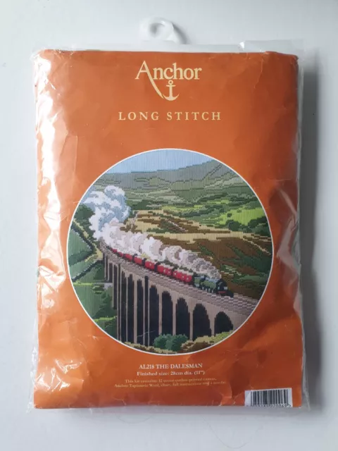 Anchor - The Dalesman Steam Train Long Stitch Kit - 28 cm diameter