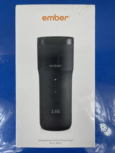 Ember Control Smart Travel Mug 2 12oz Black App Controlled Heated Coffee Cup