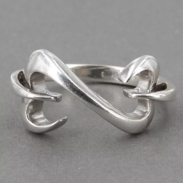 Jane Seymour Sterling Silver Open Hearts Ring Size 6.5
