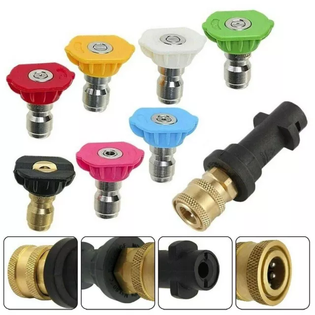 Pressure Washer Lance Spray Wand 7 Nozzle&Adapter For Karcher K2 K3 K4 K5 K6 K7#