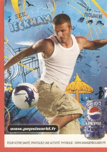 Carte Postale David Beckham England Pepsi 2006 - Paris-SG, Origine France