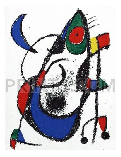 Joan Miro Original Litho XI From Miro Lithos II Maeght Publisher by Joan