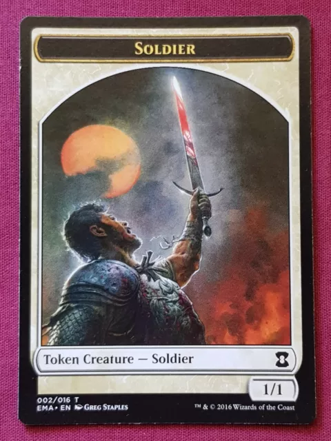 Magic The Gathering ETERNAL MASTERS SOLDIER TOKEN card MTG