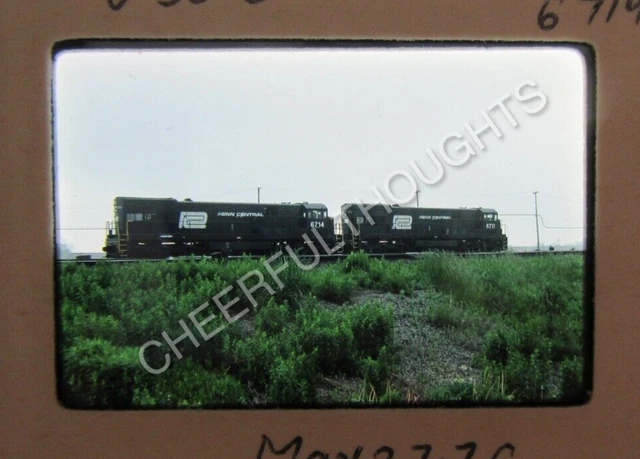 Original  '76 Kodachrome Slide CR Conrail PC Penn Central 6714 U30C      38S11