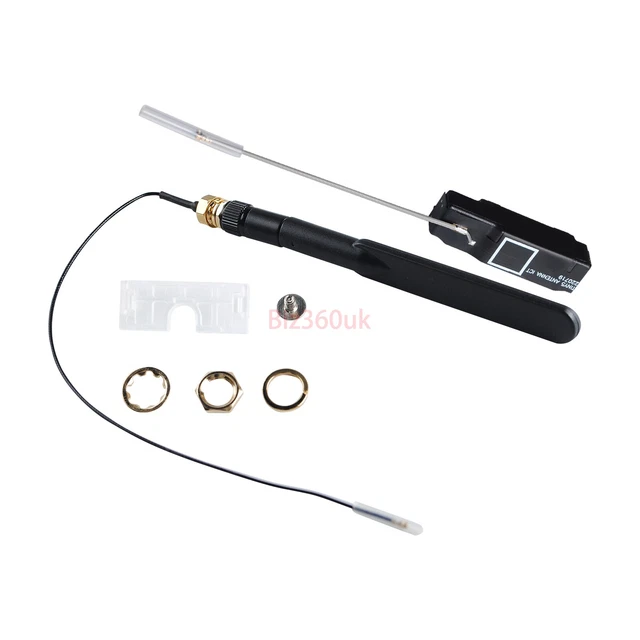 thumbnail image 2 of WiFi Antenna Cable + Card Combo For Lenovo ThinkCentre M710Q M720Q M920Q M920X M910Q – Black 2 of 5