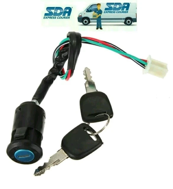Blocchetto Blocco 4 Pin  Interruttore Chiave Accensione Mini Moto Quad Cross
