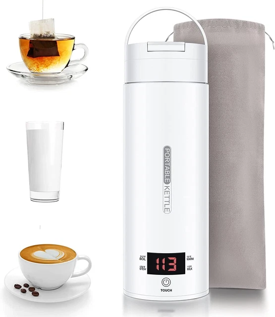 0.5L Tea Kettle Water Heater Small Travel Kettle Water Boiler Small Kettle White