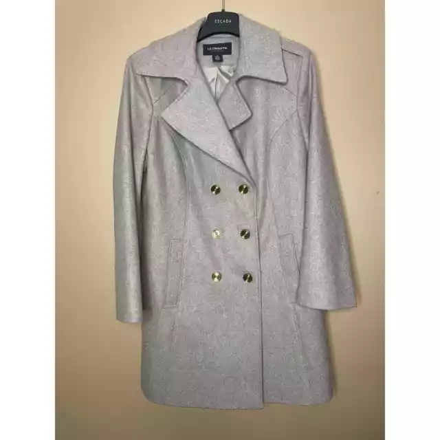 Liz Claiborne Tan Wool Blend Double breasted Coat XL